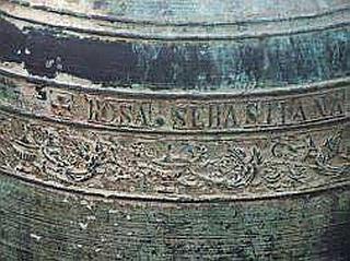 La campana más antigua, la Rosa Sebastiana, datada en 1848.