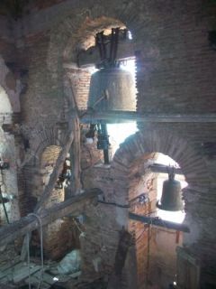 Desde el interior de la torre, actualmente en obras