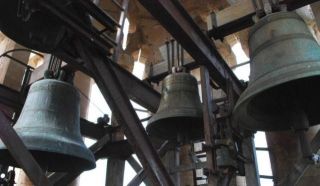 Parte de las campanas de la Torre Rubí, situadas a unos sesenta metros de altura