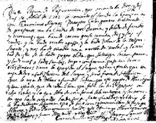 Copia del contrato en los libros parroquiales de Bea. - Autor: CAMPO BETÉS, Joaquín