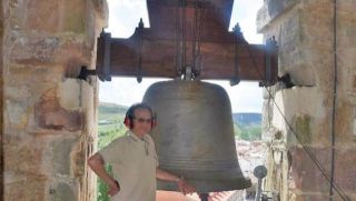 Macario Diego, en el campanario de la colegiata - Autor: ESTALAYO, Nuria