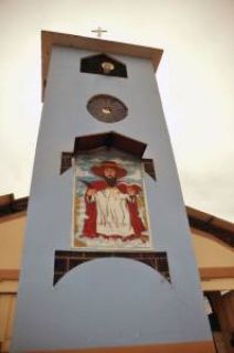 La torre de la iglesia San Jerónimo, que está ubicada en la parte central de Chongón, parroquia de Guayaquil. - Autor: MARTILLO MONSERRATE, Jorge / EL UNIVERSO