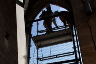 Els treballs de restauració al campanar de la Seu Vella de Lleida han començat aquesta setmana - Autor: ACN / CORTÉS, Laura