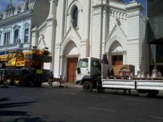 Los trabajos en la Catedral. Foto: CARRASCO, P