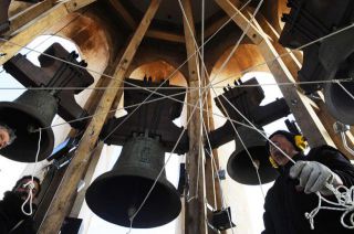 Estreno de las nuevas campanas de la iglesia de Santa Maria. Concierto inaugural. - Autor: MENORCA AL DIA