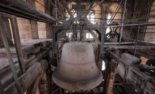Imagen de archivo de la restauración del campanario de La Seu - Foto B. RAMON