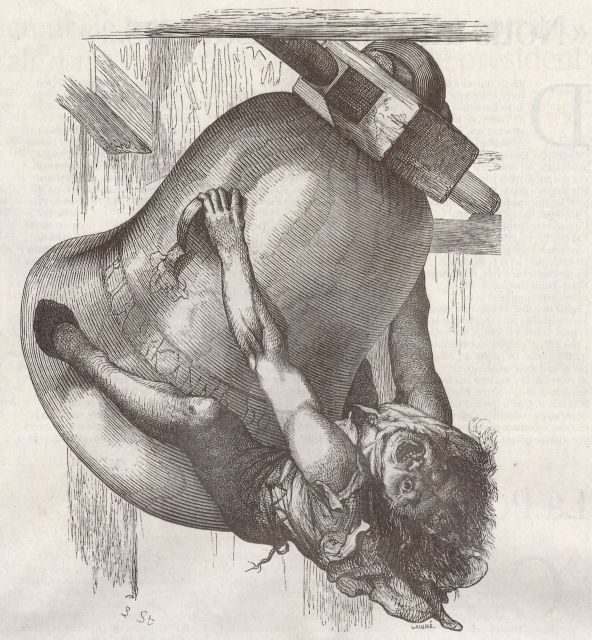 Quasimodo se balançant sur une cloche - HUGO, Víctor - Notre-Dame de Paris - Livre IV
