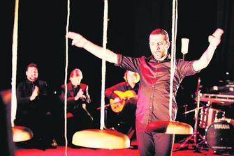 Andrés Marín, durante la puesta en escena en Granada hace unos meses de
