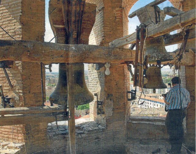 El campanario de la torre de Santa María de Calatayud