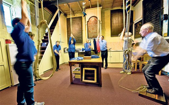 Pulling power: bell ringers, like these at the quayside parish church of St Mary’s in Whitby, North Yorkshire, will welcome new recruits with open arms.  - Autor: ALAMY